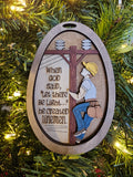 Lineman Christmas Ornament, personalized utility worker keepsake