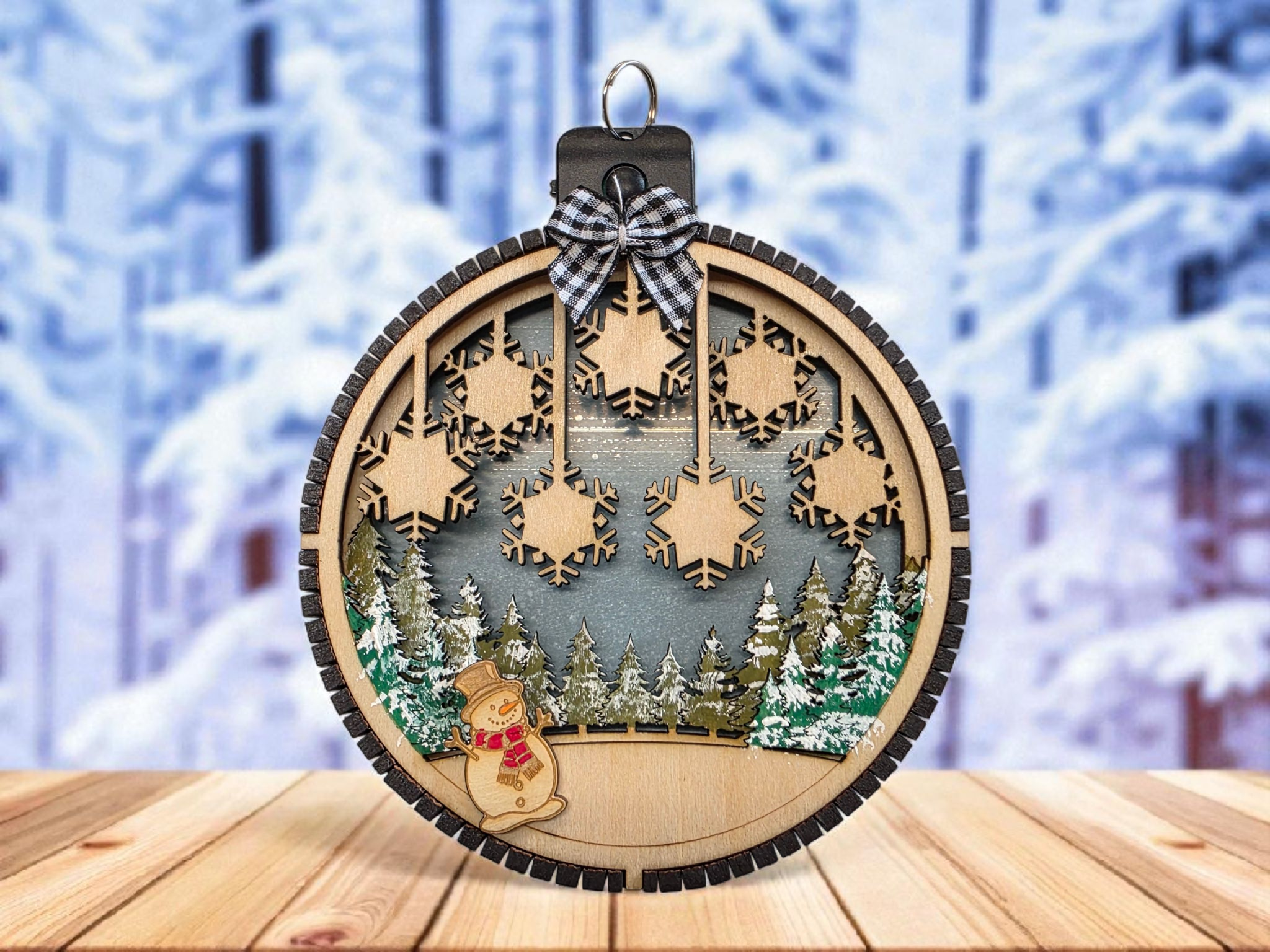 Personalized Lighted Snowflake Family Ornament packaging