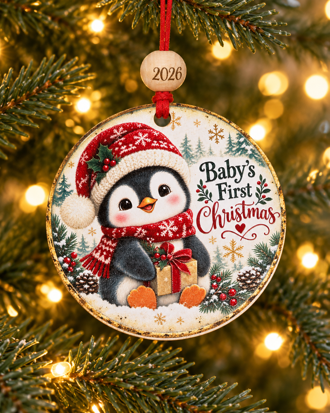 Baby's First Christmas Penguin Ornament 2026 – Baby Keepsake