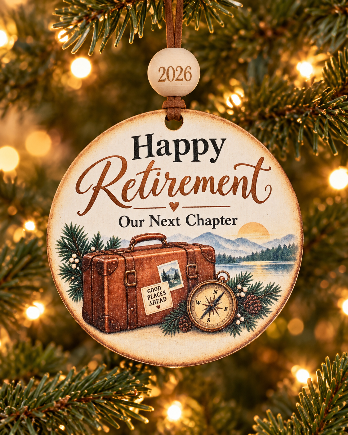 Happy Retirement Christmas Ornament 2026 – Choose Your Design