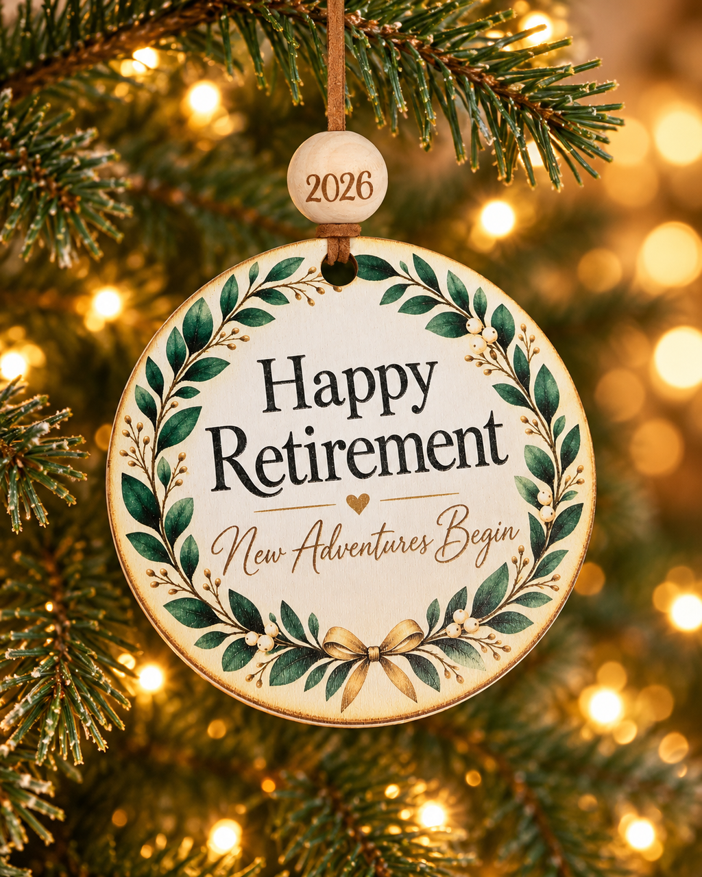 Happy Retirement Christmas Ornament 2026 – Choose Your Design