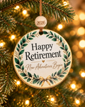 Happy Retirement Christmas Ornament 2026 – Choose Your Design