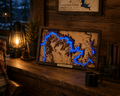 Lighted Grand Canyon layered wood art, 13-layer handcrafted wall art