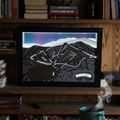 Lighted Schweitzer Mountain Ski Trail Map | Handcrafted Wood Wall Art