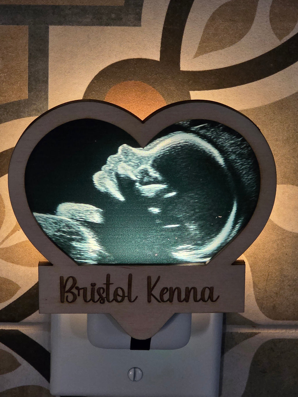 Custom Ultrasound Night Light, close-up detail