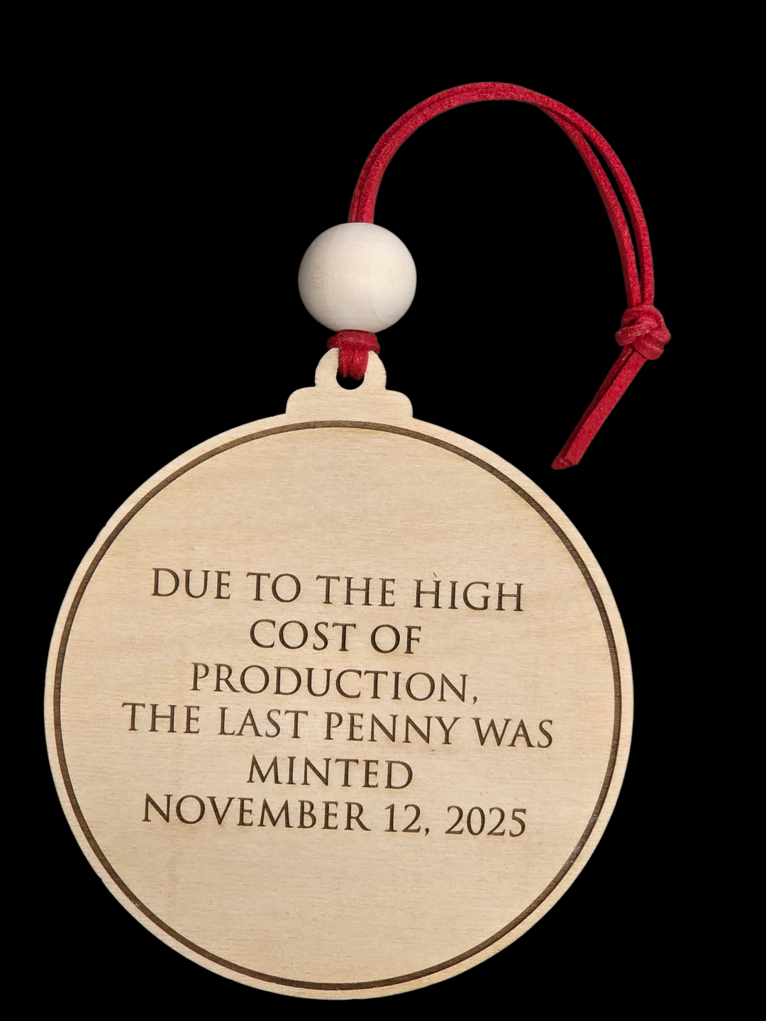 End of the Penny Commemorative Ornament, lifestyle photo