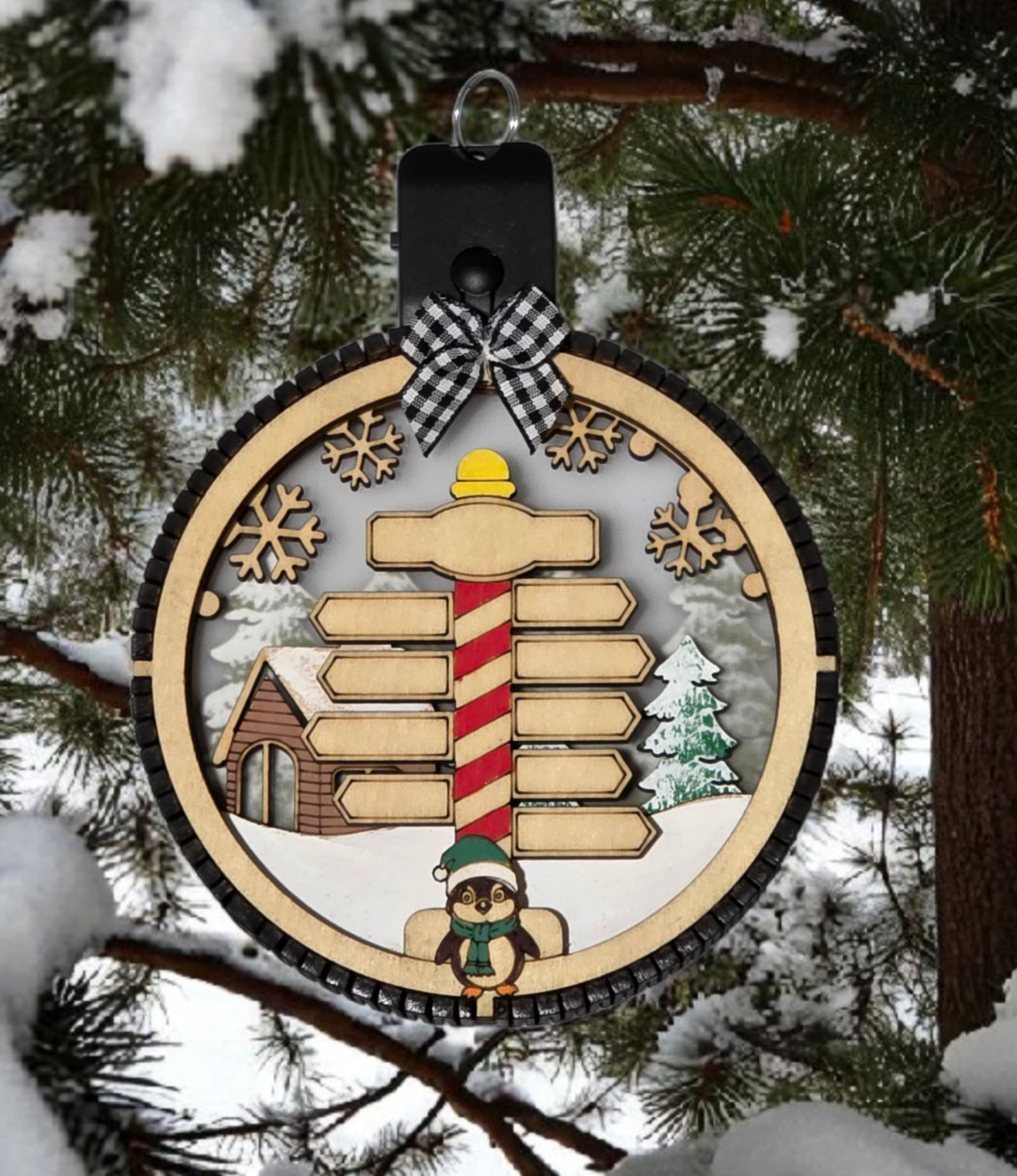 Personalized Lighted North Pole Ornament packaging