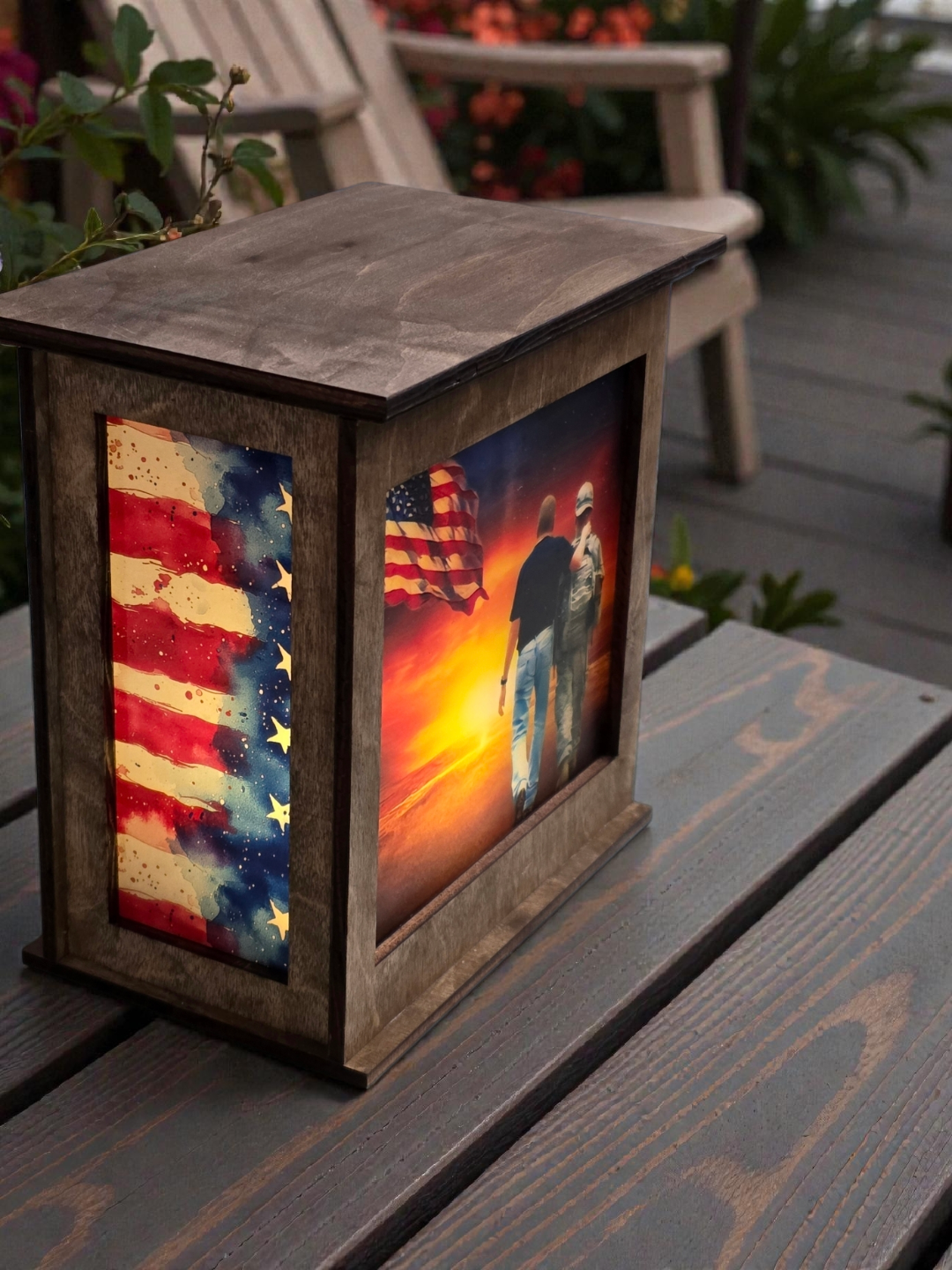 Custom Lighted Picture Box, close-up detail